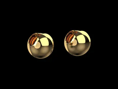 Ball Earrings N196 3D print model
