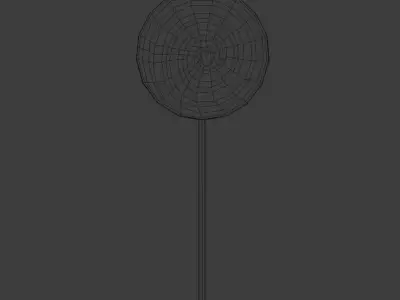 Lollipop on stick Low-poly 3D model