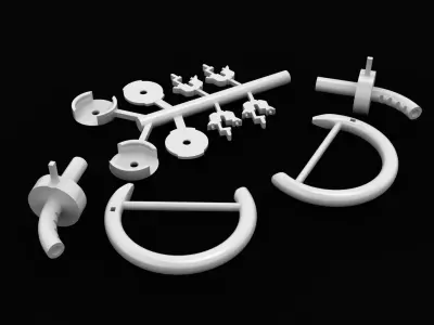 Juste Un Clou Earring 3d printing model 3D print model