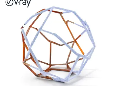 Rustic Geometric Wireframe Model Pack Low-poly 3D model