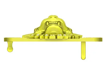 Luxury Diamond Lion Gold Belt Buckle 4562A 3D print model