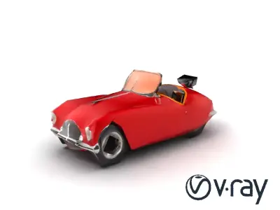 Classic Vintage Roadster Sculpted Body model pack Low-poly 3D model