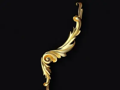 Central decor ornament for furniture 3D model 206
