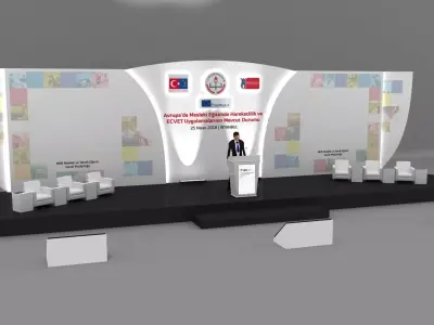  Meeting Stage Decor 098 3D model