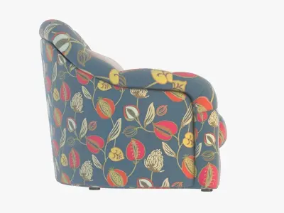 Capitone unpholstered chair 3D model