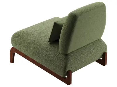 Keiven Upholstered Accent Lounge Chair 3D model