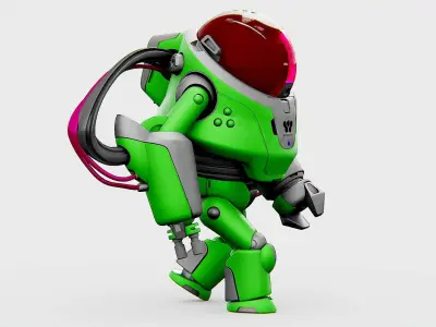 MINERAL PICKER BOT Rigged for Unreal Engine - Unity - MIXAMO 3D model