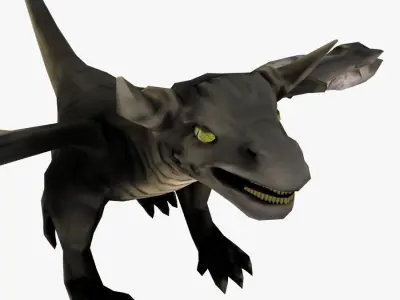 Fantasy Dragon Low-poly Low-poly 3D model