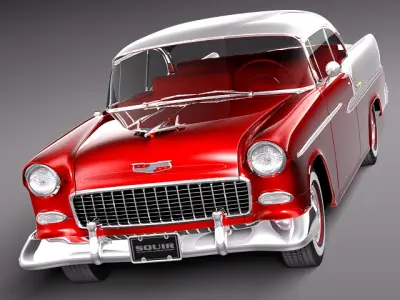 Chevrolet Bel Air Coupe 1955 3D Model 3D model