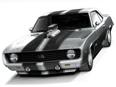 Chevrolet Camaro SS 1969 Street Rod 3D model
