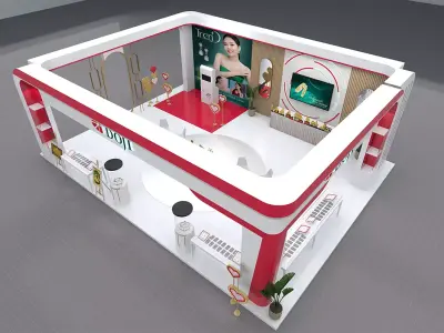 Exhibition booth  - The Royal White 3D model