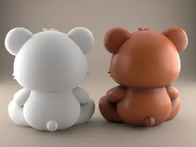 Cute Bear STL File 3D Model for Decoration Gift 3D print model