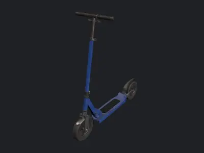 Blue Scooter - Kick Scooter - Kids Scooter - Small Scooter Low-poly 3D model