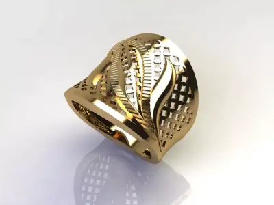 Fancy Womens Rings Plain Rings Ready STL 3DM Models Rings 3D print model 54
