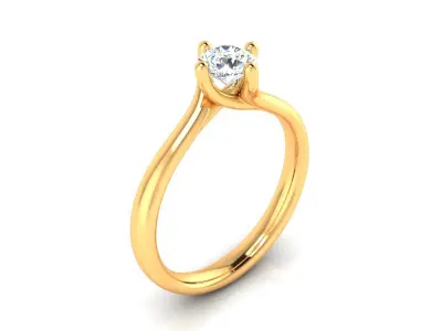 Ring M154 The luxury female ring with gems wedding 3D print model