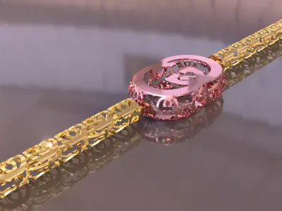 gucci ring and bracelet 3D print model