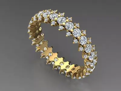 eternity ring jewelry diamond 3D print model