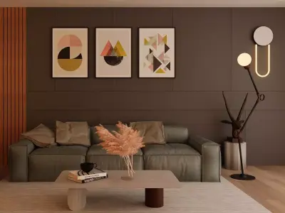 LIVING ROOM I INTERIOR I DESIGN I 3D MODEL I 3D RENDER 3D model