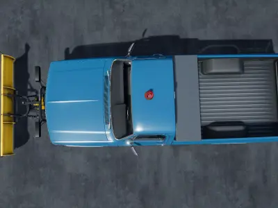 Snow plow generic pickup truck unity asset Low-poly 3D model