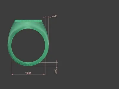 Diamond Signet Ring Size 10 Gold Silver Platinum Luxury Jewelry 3D print model