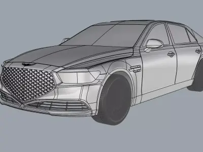 hyundai genesis g90 2021 3D print model