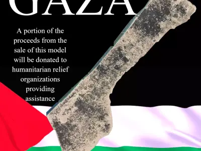 Gaza City Architectural  Topographic 3D print model