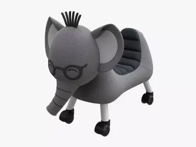 Elephant baby ride-on 3D model