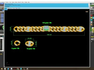 Luxury Pave Cuban Link Bracelet Jewelry Design  4133 3D print model