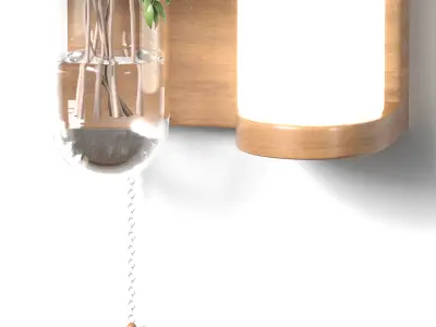 Isla Wall Mounted Lamp Glass Vase 3D model