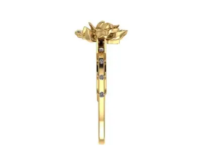 The lotus flower ring 3D print model