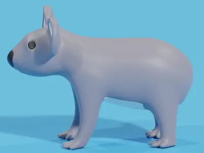 Cartoon Cute Koala 3D model