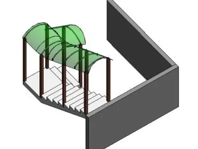 GRADAS staircase with cover 3D model