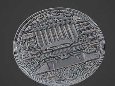 Car Pendant Medallion 3D print model 3