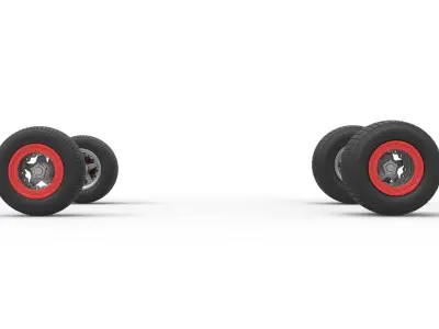 Wheel Set of Southern Wing Modified Stock car Scale 1 to 25 3D print model