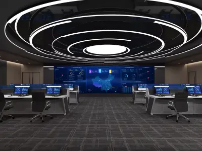 control room 07 Low-poly 3D model