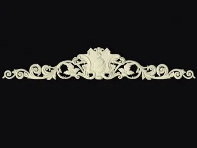 Central decor ornament for furniture 3D model 841