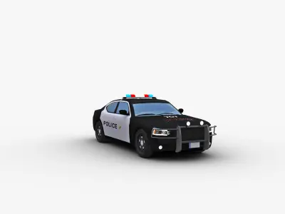 Police Car Lowpoly Low-poly 3D model