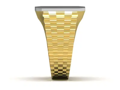 Men Two-Tone Gold Rolex stl 3dm Ring Model mr0262 3D print model