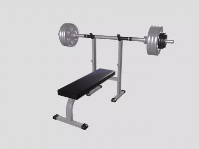 Bench press machine 3D model