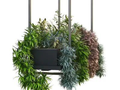 indoor metal plant box set 195 3D model