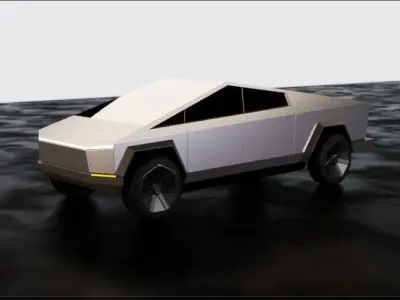 Tesla Cybertruck 2 models Low-poly 3D model