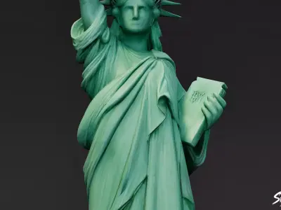 Statue of Liberty Low-poly 3D model