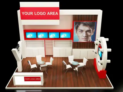 Booth Exhibition Stand a146a 3D model