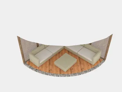 garden camellia 03 Low-poly 3D model