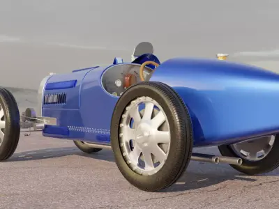 Retro car model 3D model