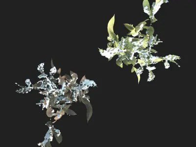 Trees in the snow 3D model