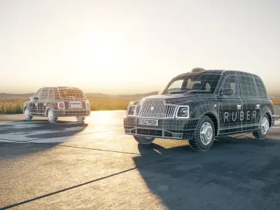 London Cab unbranded 3D model