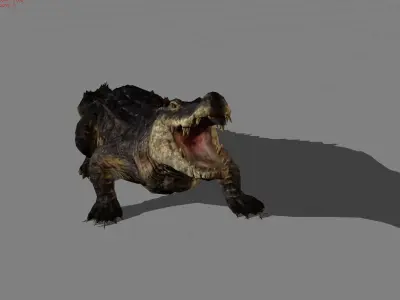 Crocodile Animal Low-poly 3D model