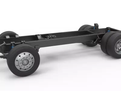 Chassis of Big Rig Racing Semi truck Scale 1 to 25 3D print model