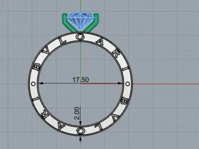 bvlgari ring  bands 3D print model